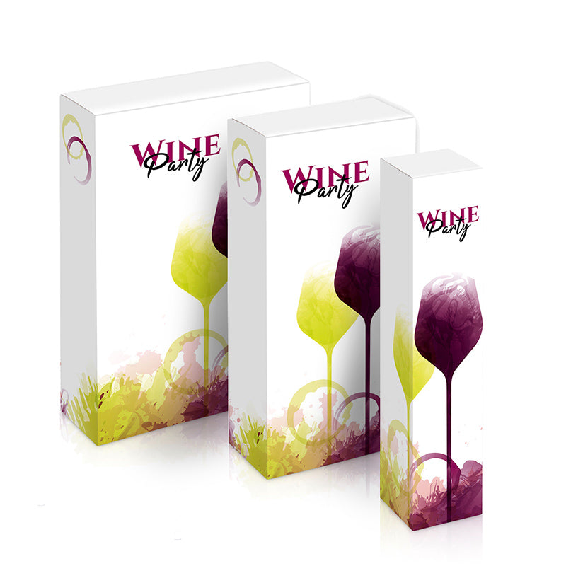 Weingeschenkkarton Faltschachtel Wineparty