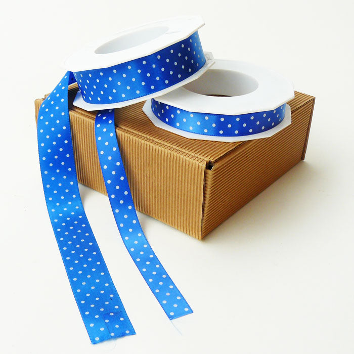 Geschenkband mini dots blau