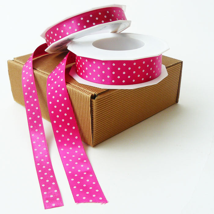 Geschenkband mini dots pink