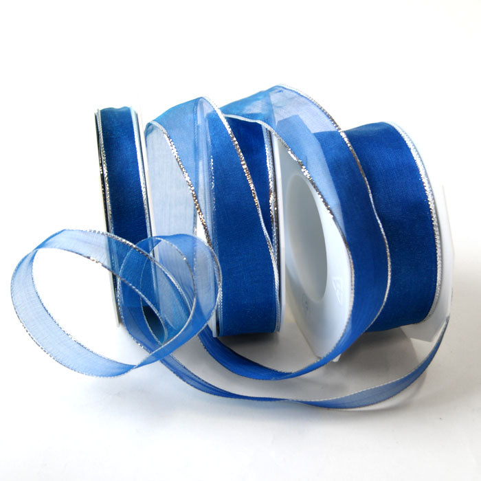 Geschenkband Luna blau