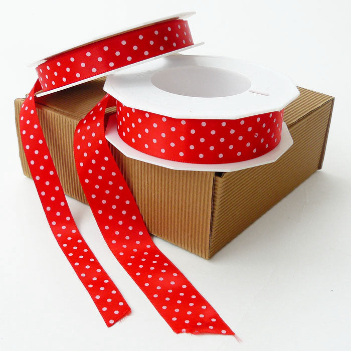 Geschenkband mini dots rot