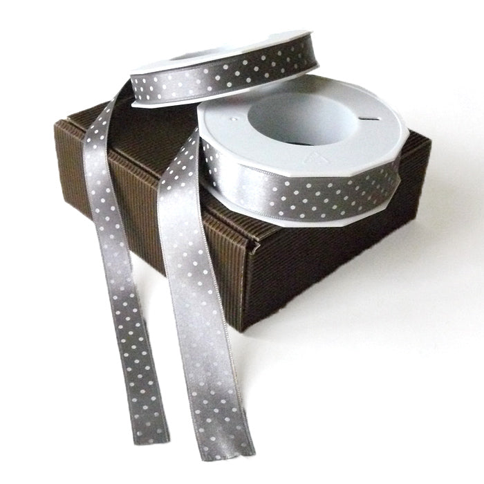Geschenkband mini dots schiefer