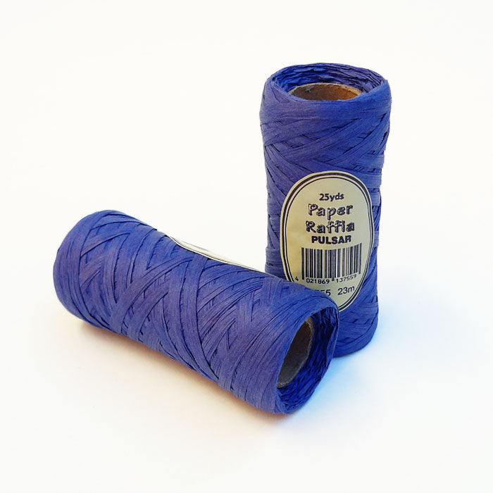 Geschenkbband Raffia dunkelblau