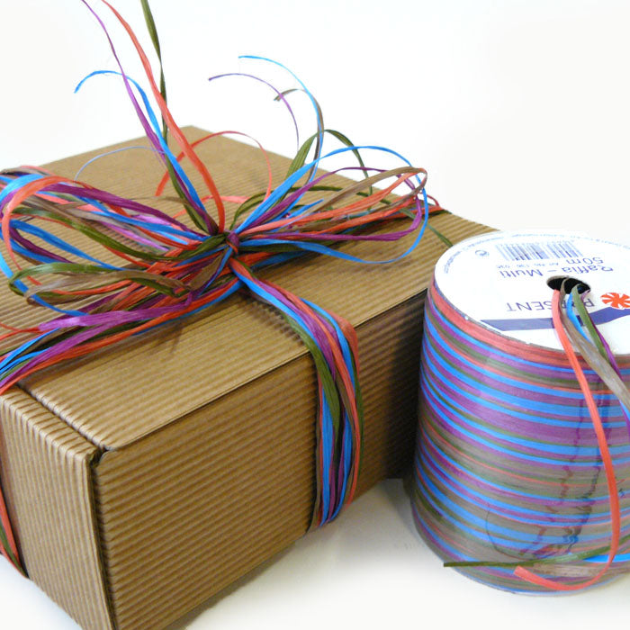 Geschenkband Raffia Multicolor 035