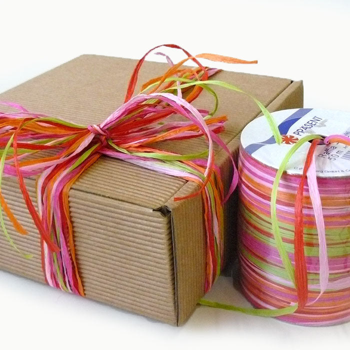 Geschenkband Raffia Multicolor 616
