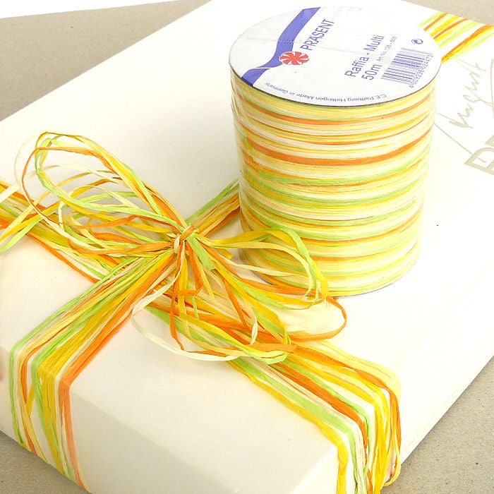 Geschenkband Raffia Multicolor 605
