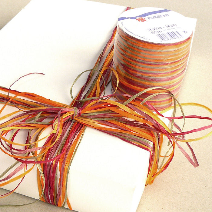 Geschenkband Raffia Multicolor 619