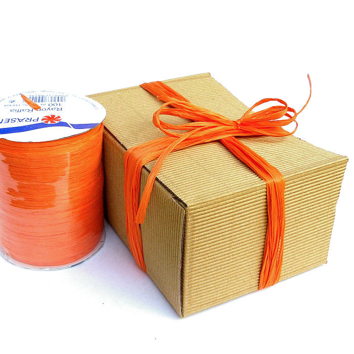 Geschenkband Raffia Rayon orange