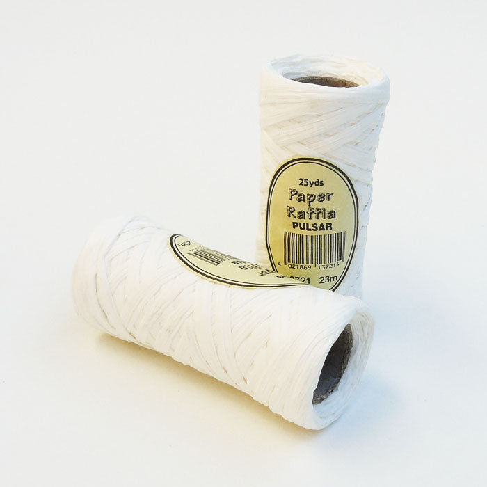 Geschenkbband Raffia weiß