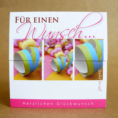 Geldgeschenk - Couvert Luftschlangen