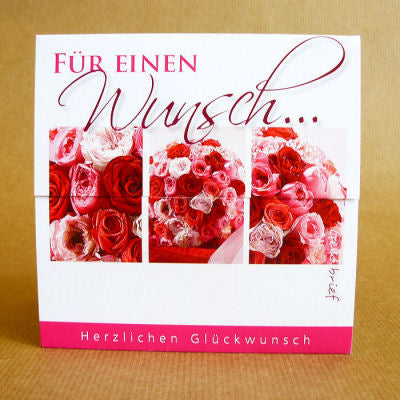 Geldgeschenk - Couvert Rote Rosen