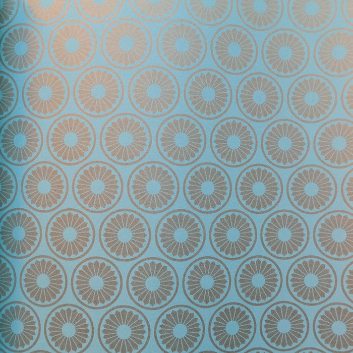 Geschenkpapier Kreisrosetten eisblau · Nr. 60563