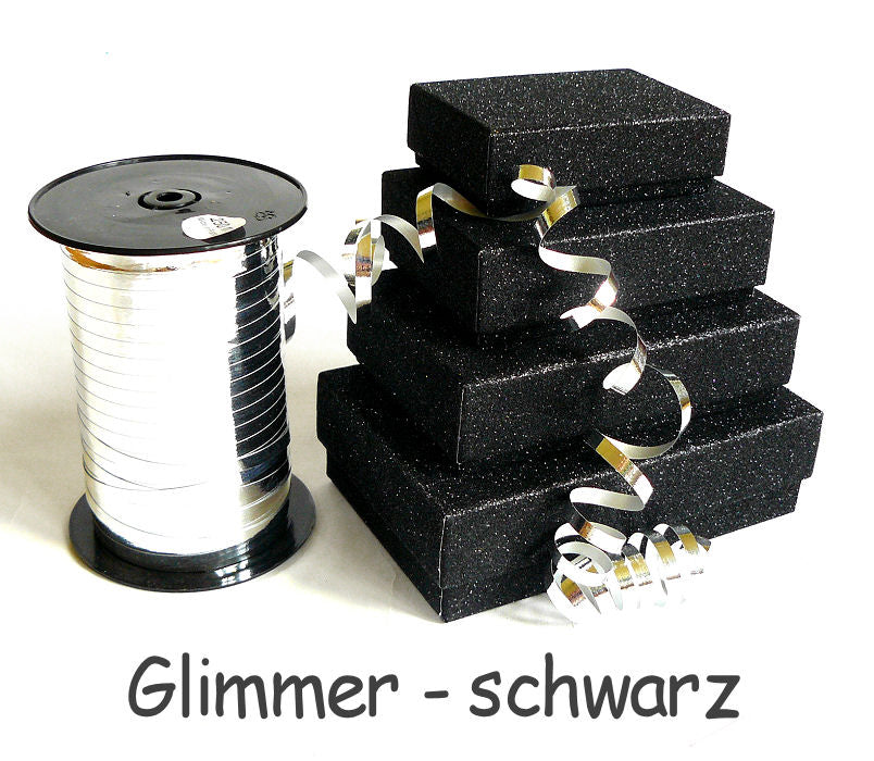Geschenkschachtel - Set Glimmer schwarz