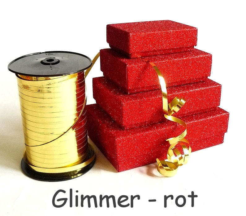 Geschenkschachtel - Set Glimmer rot