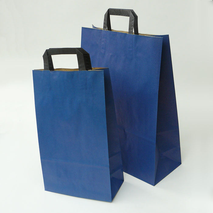 Papiertragetasche Topkraft flacher Griff blau