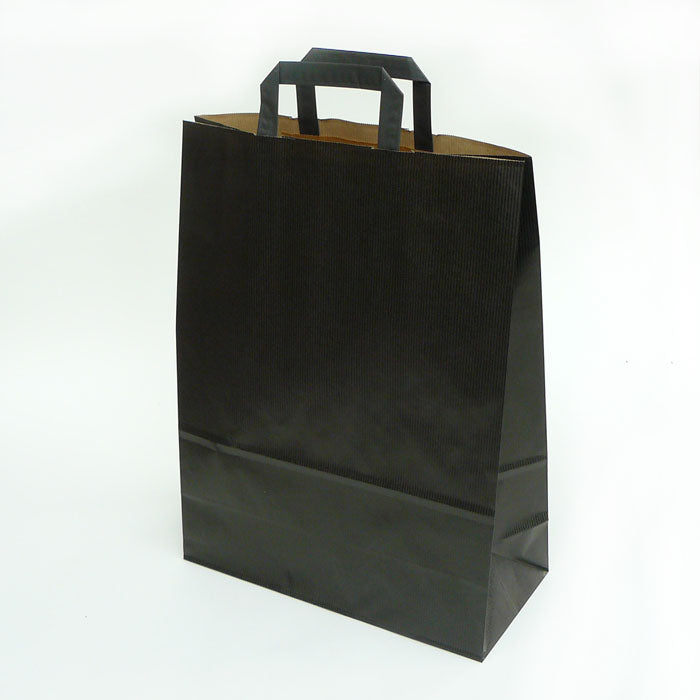 Papiertragetasche Topkraft flacher Griff schwarz