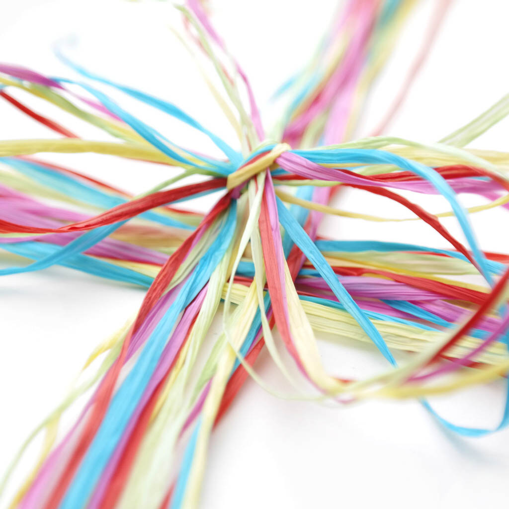 Geschenkband Raffia Multicolor 103