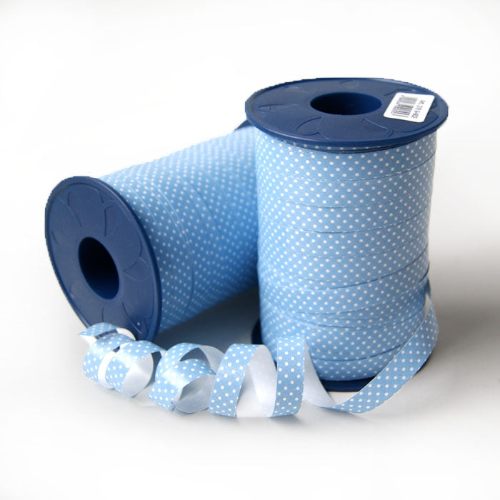 Geschenkpolyband Pünktchen hellblau