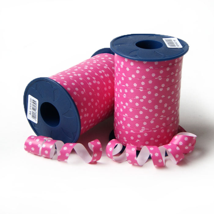 Geschenkpolyband Blümchen pink