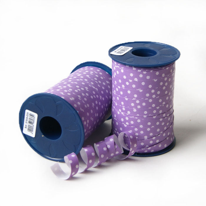 Geschenkpolyband Blümchen flieder