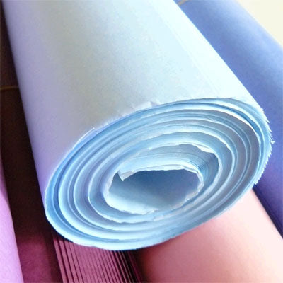 Seide 50x70cm hellblau