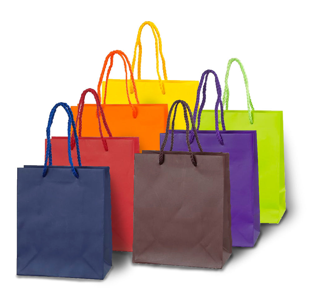 Geschenkträger "Trend" mini 7 trendige Farben, 12 Stück.